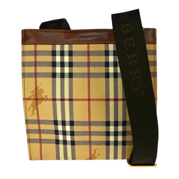 Burberry Beige Brown House Check Crossbody Bag - Picture 1 of 8